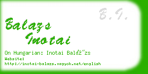 balazs inotai business card